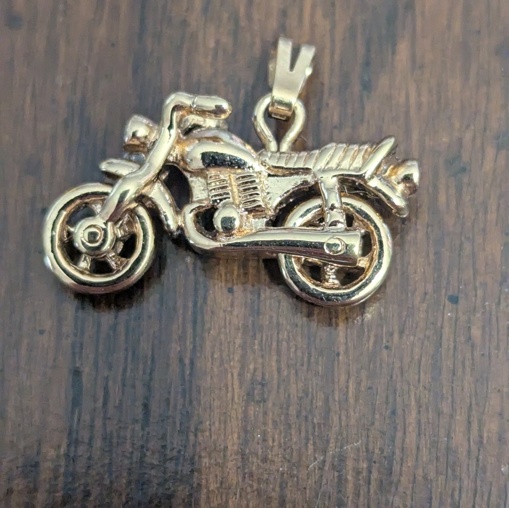 Gold Motorcycle Charm
